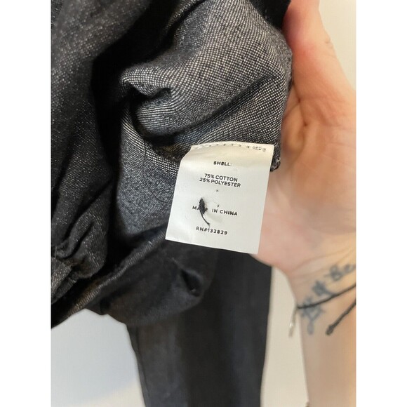 Revolve Superdown Dream Button Up Top Dark Denim Sz S - Picture 13 of 14